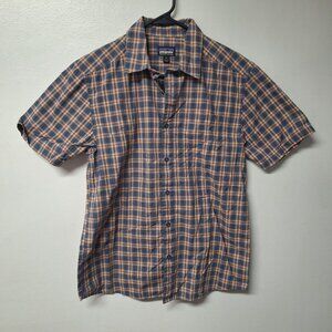Patagonia Button Down Shirt Short Sleeve Mens Small Worn Wear Plaid